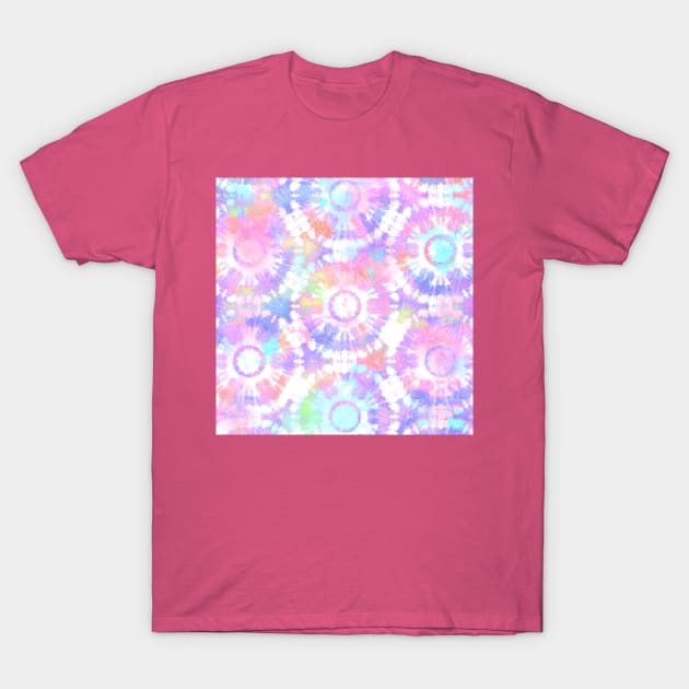 Rainbow Tie Dye Batik Soul Wheel T-Shirt by LittleBean